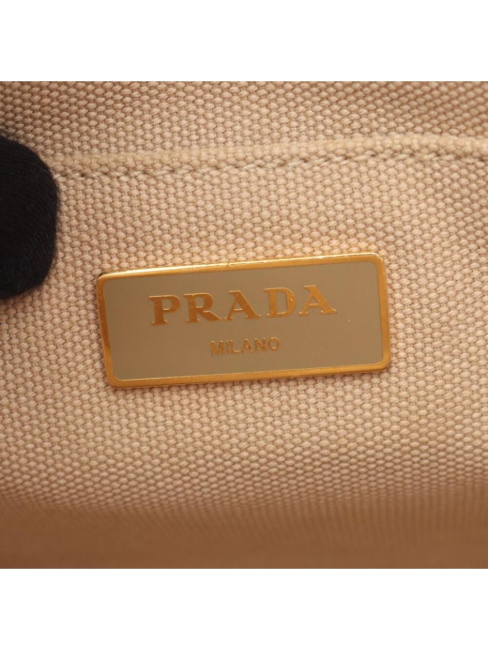Prada Tote Canapa 2-Way Beige Canvas - Picture 4 of 10